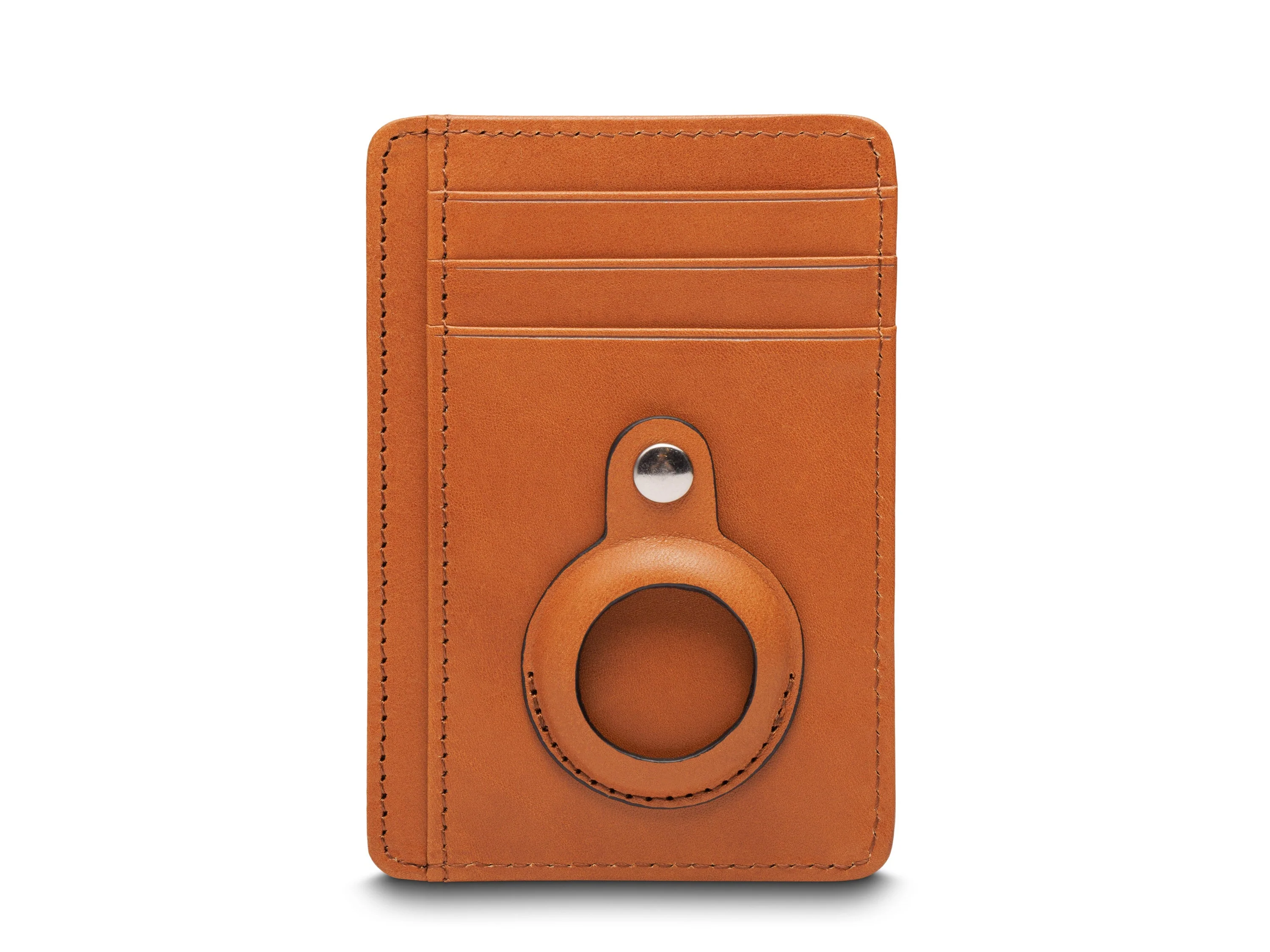 Old Leather AirTag 7 Pocket I.D. Card Case - Image 4