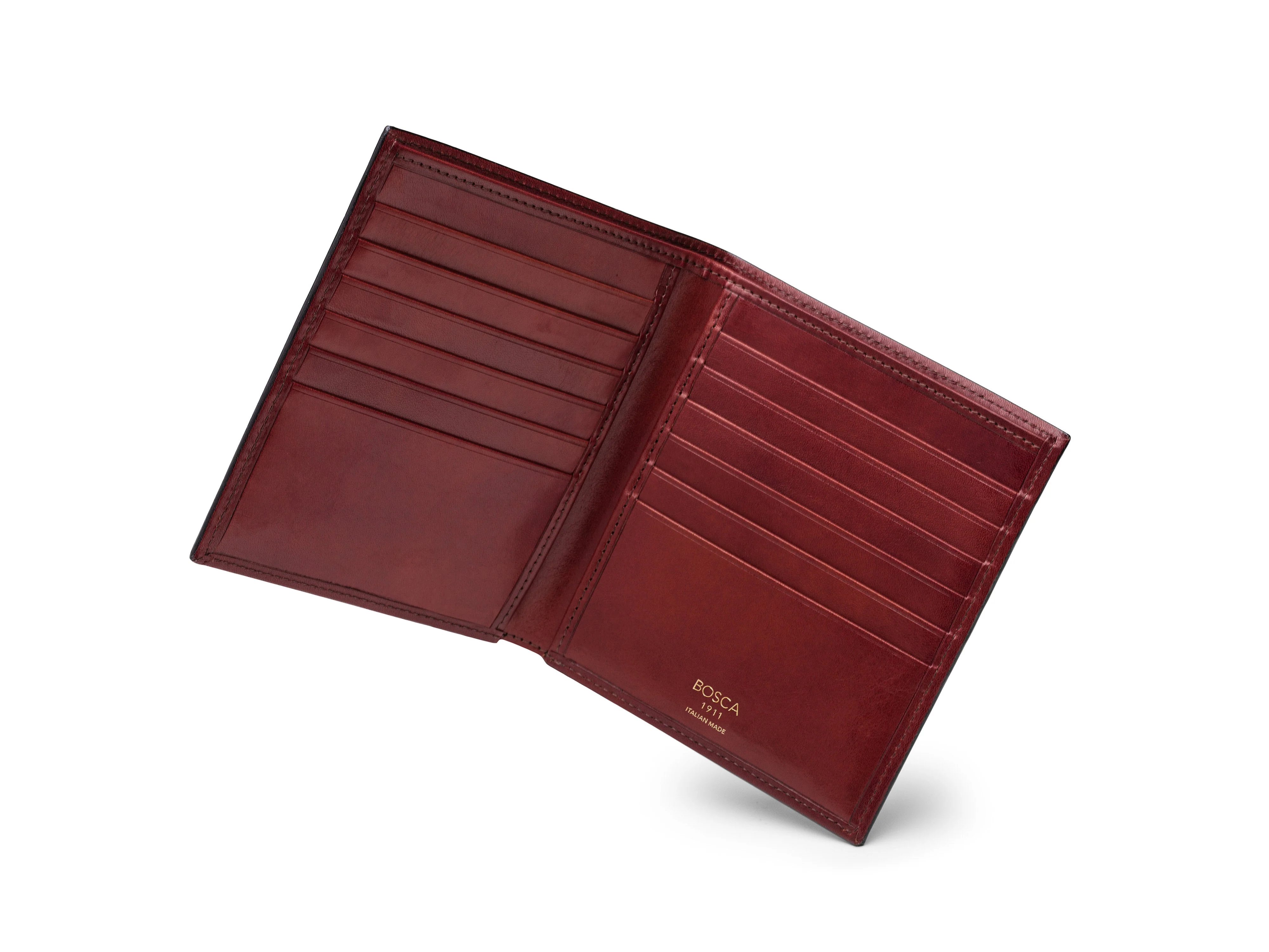 Old Leather Italia 12 Pocket Credit Wallet - Image 13