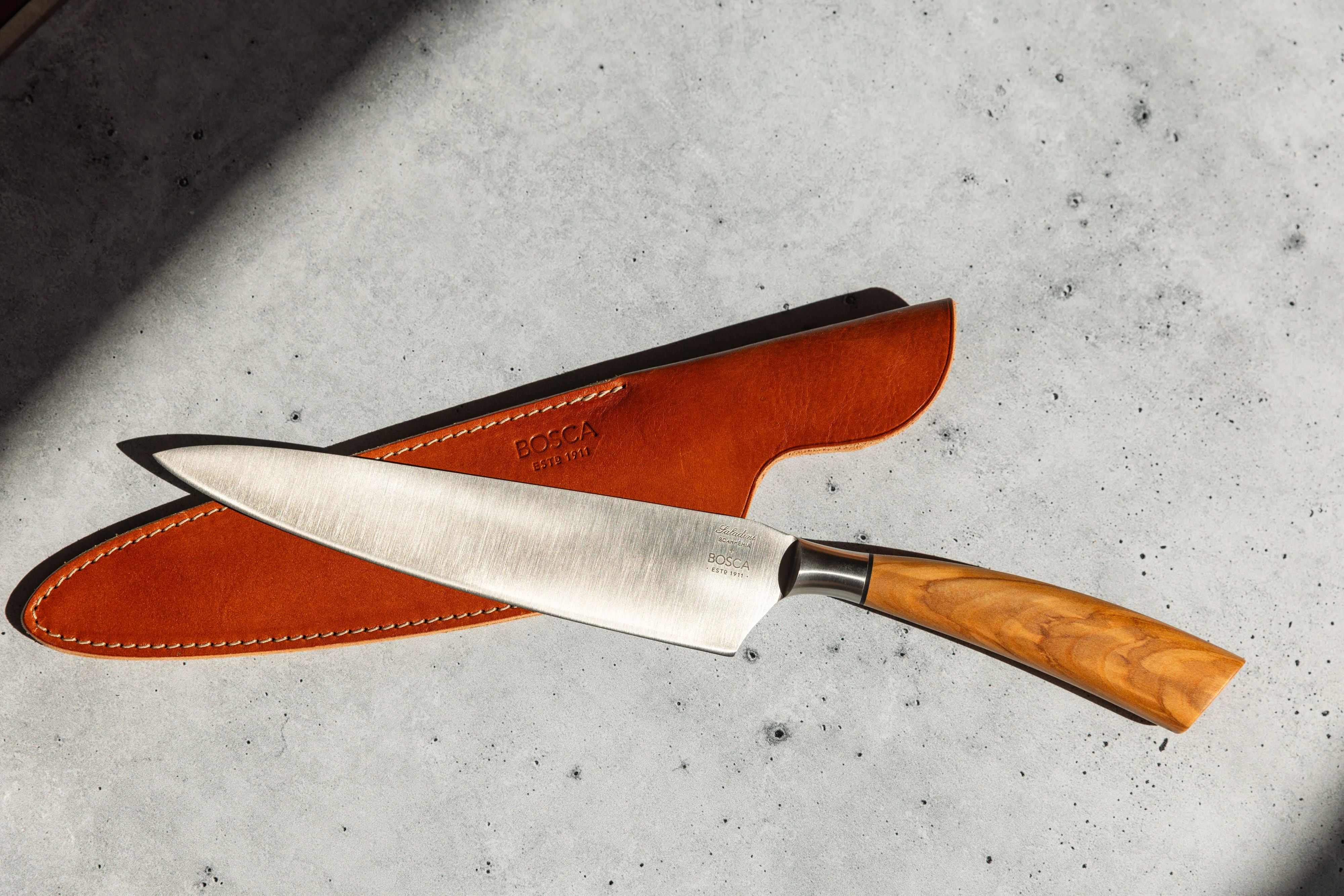 Olive + Steel Chefs Knife w/ Leather Sheath - Image 11