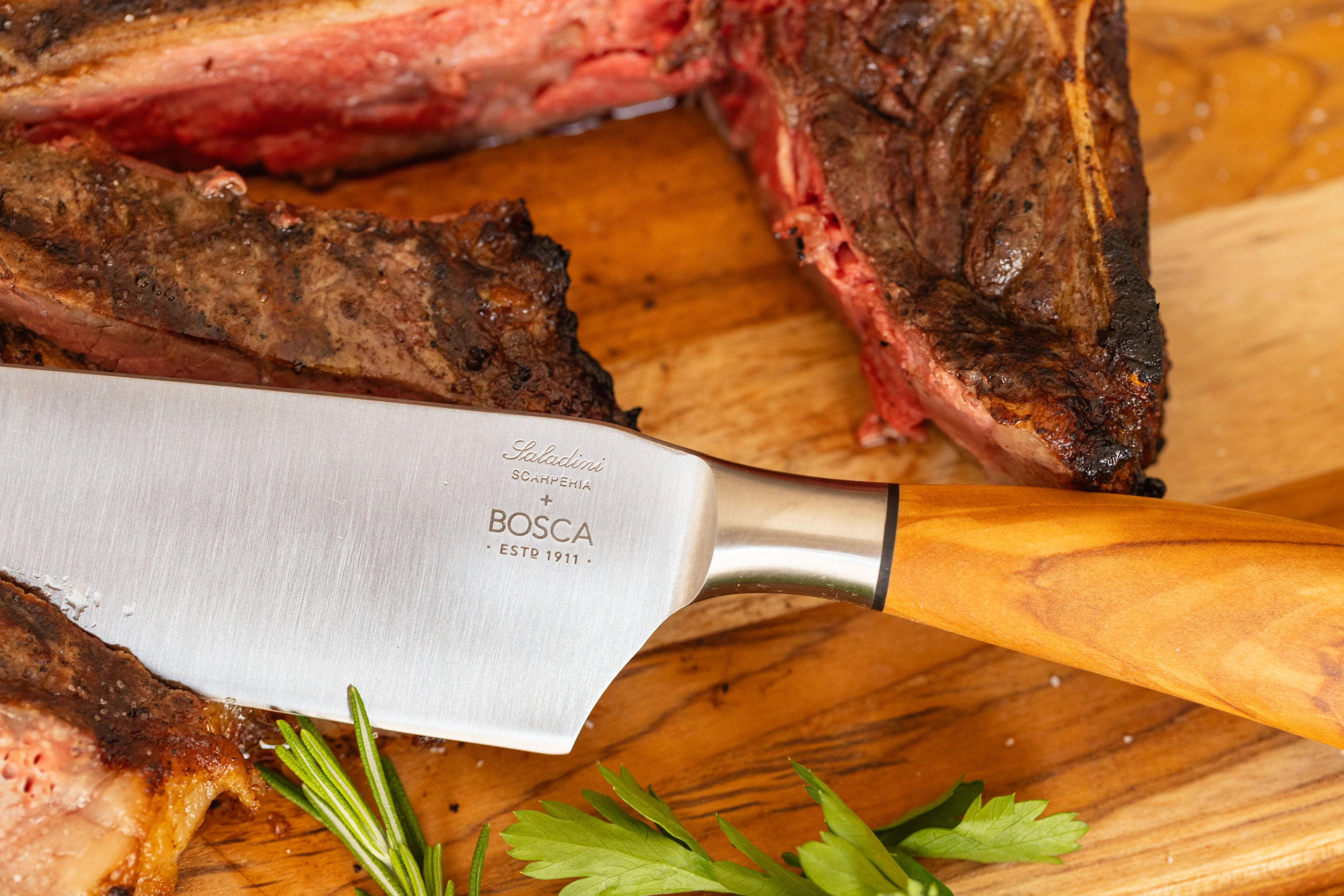 Olive + Steel Chefs Knife w/ Leather Sheath - Image 7