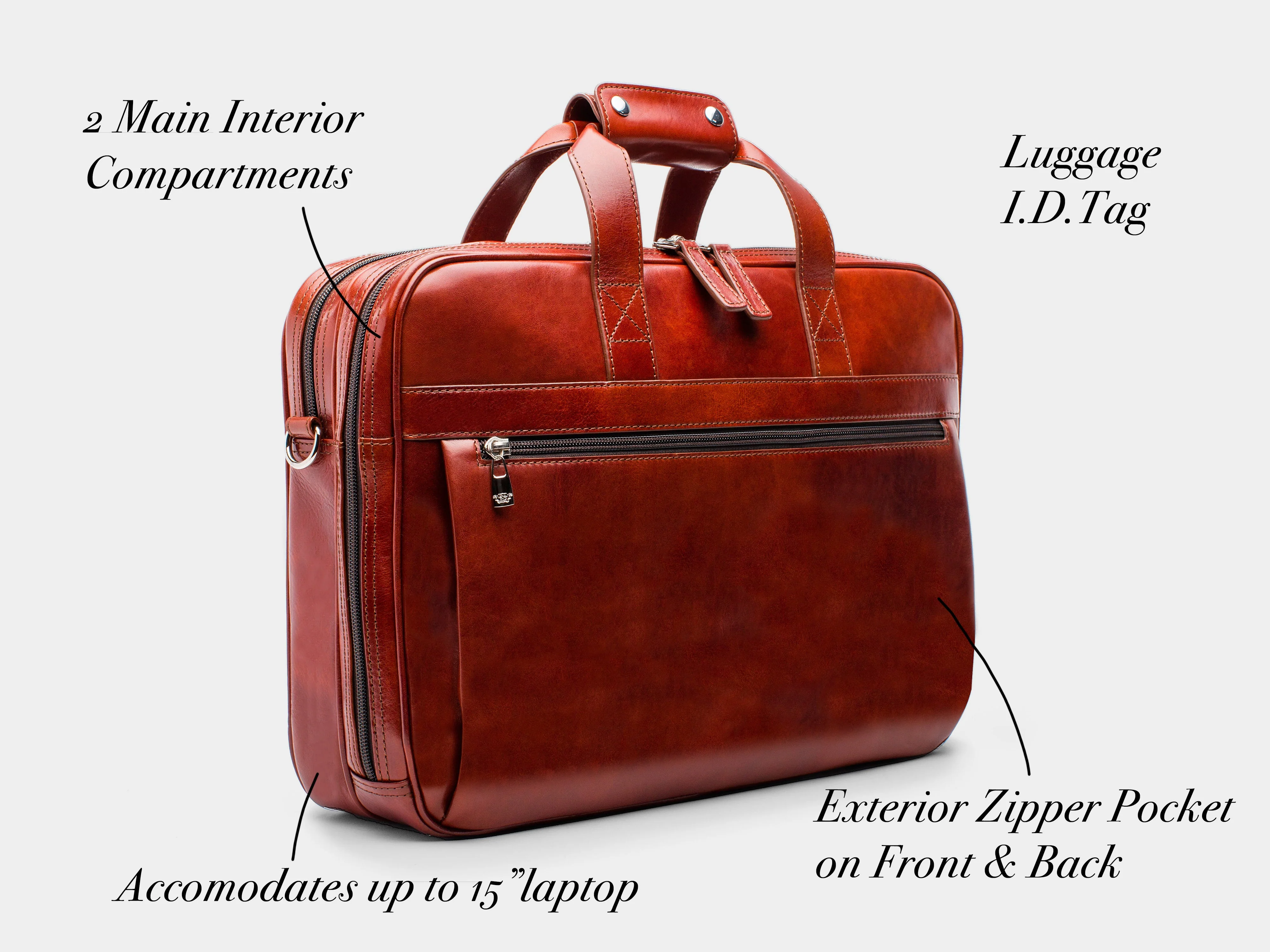 Old Leather Stringer Bag - Image 7